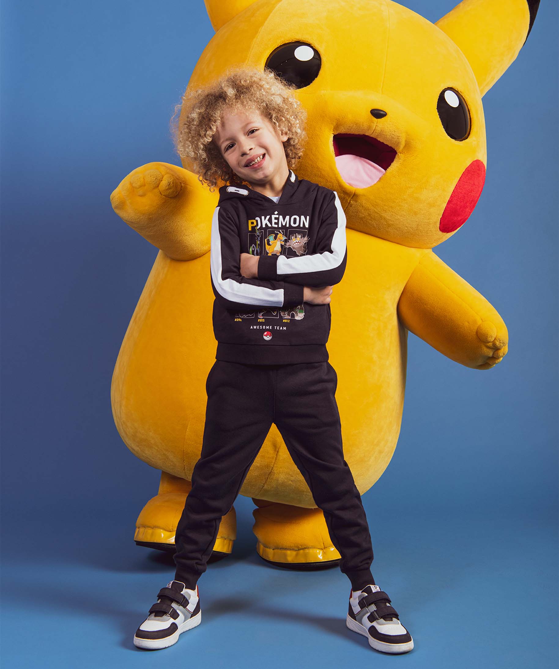 Sweat Garçon à capuche imprimé - Pokémon marine | GEMO
