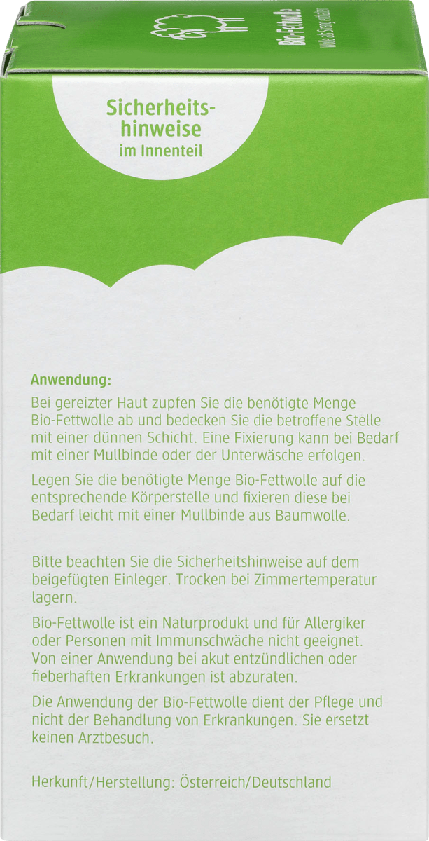 Fettwolle am Strang, 50 g