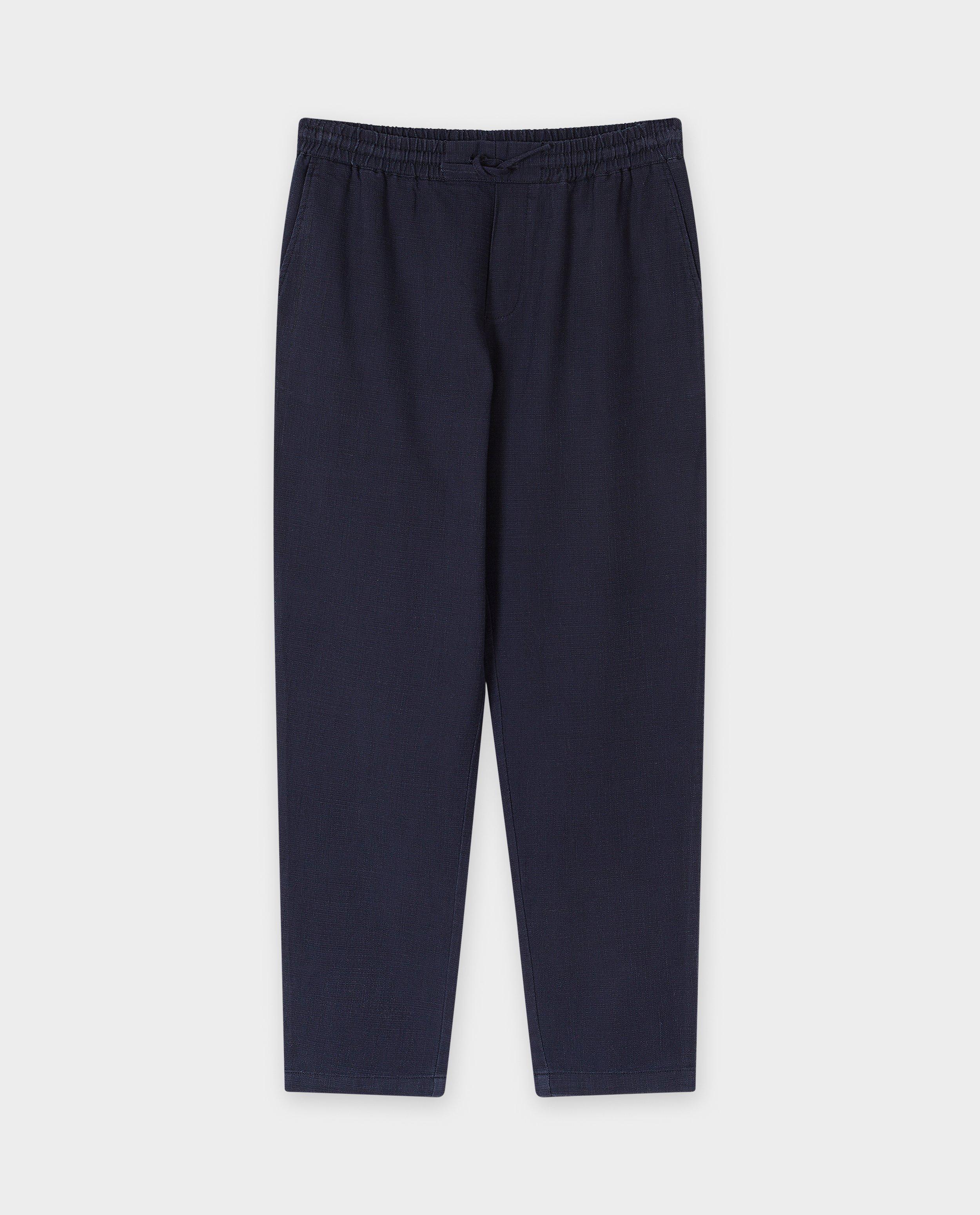 Pantaloni I AM din bumbac organic, S-XXXL albastru închis