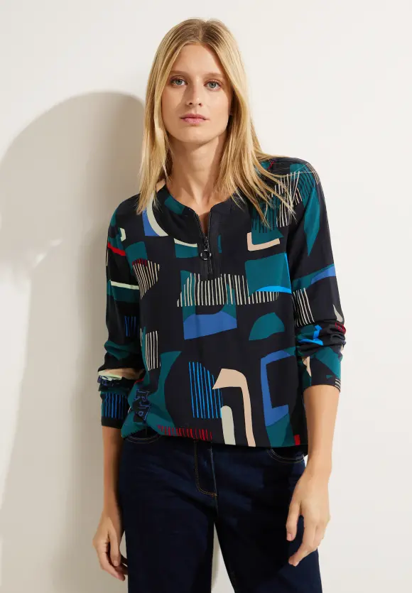 CECIL Bluse mit Reißverschluss