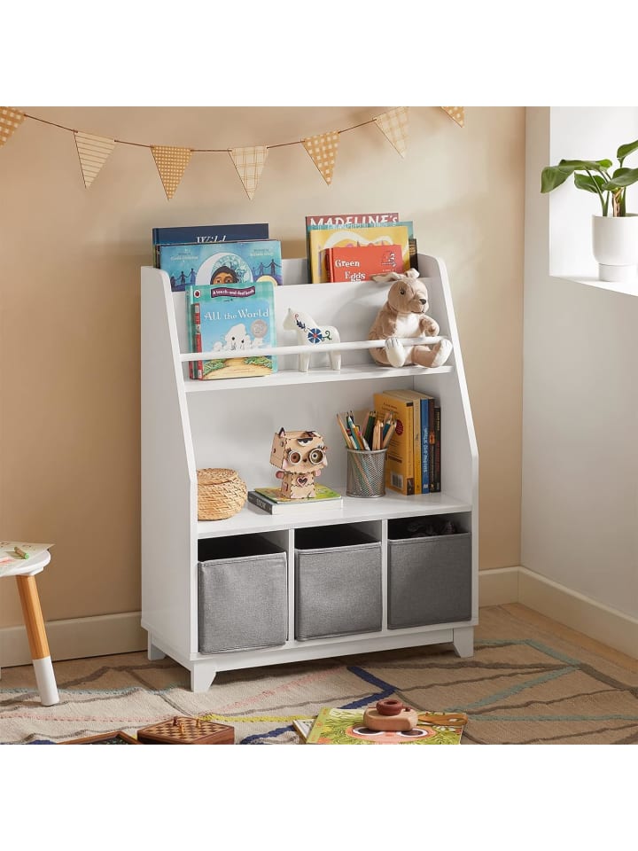 SoBuy Bücherregal in Weiß - (B)63 x (H)80 x (T)28cm günstig kaufen onesize