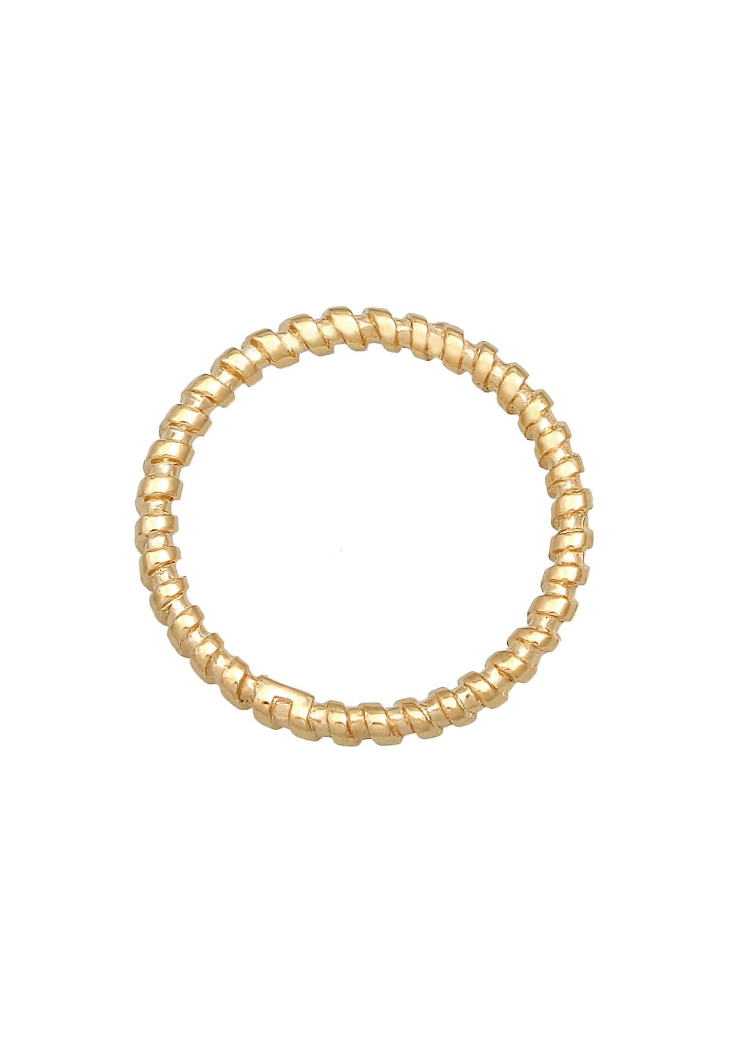 Anillo apilable Elli para mujer, anillo básico de tendencia retorcida para blogueras en plata de ley 925.