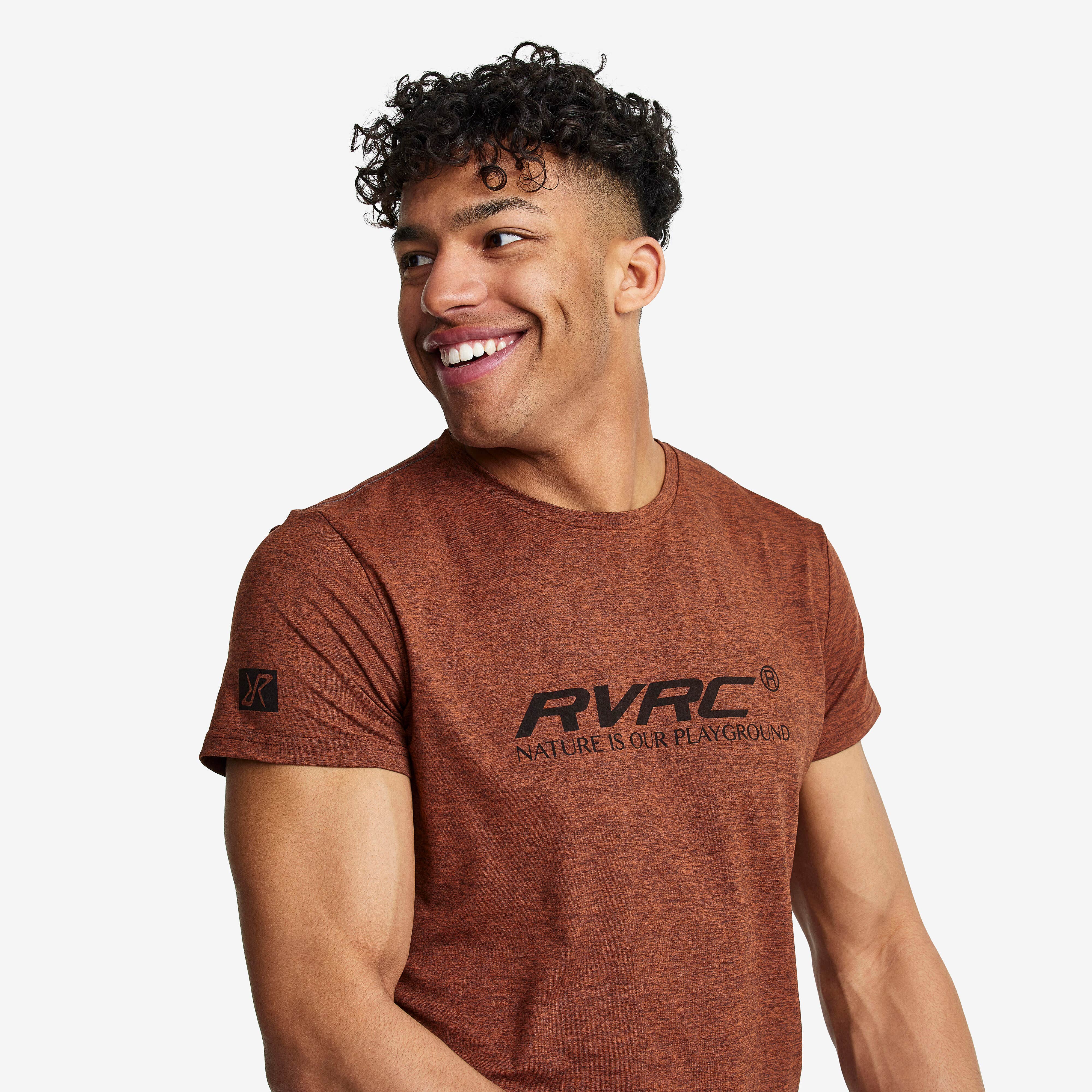 Vagabond Tee Homme Rusty Orange Melange