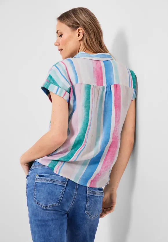 CECIL Leinenbluse mit Knopfleiste