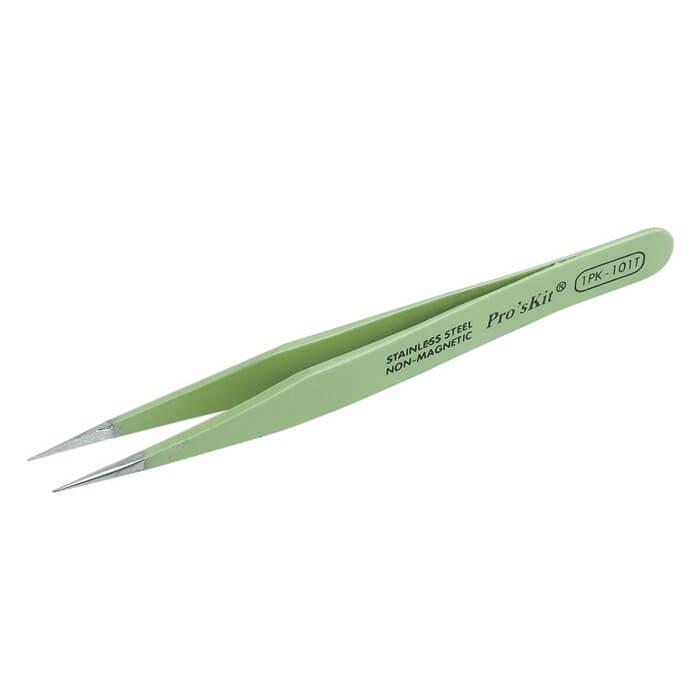 Viwanda Pro'sKit Edelstahl Präzisions Pinzette Grün