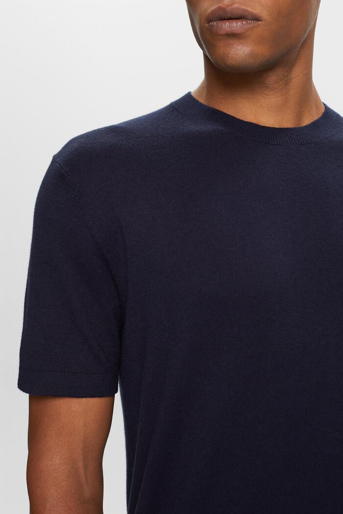 Kurzarm-Pullover mit Kaschmir