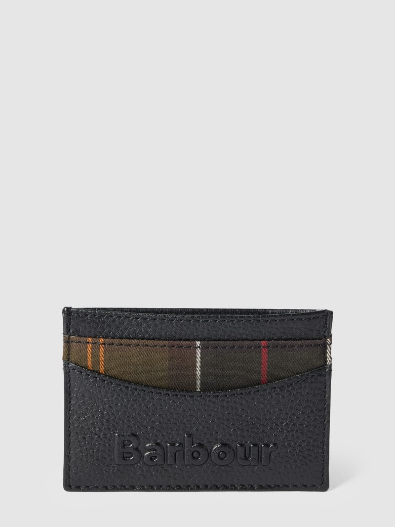 Kartenetui mit Tartan-Karo in schwarz