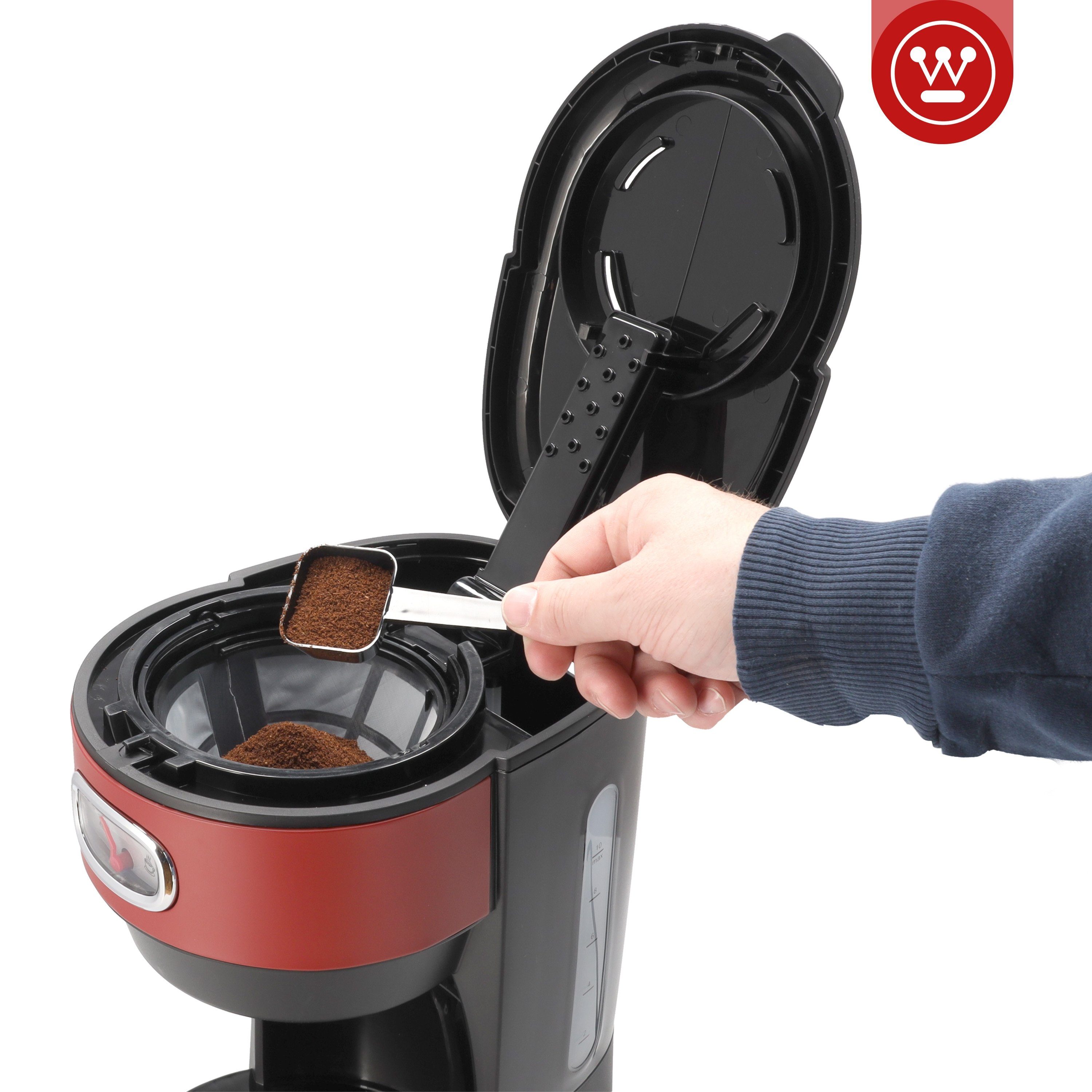 Westinghouse Filterkaffeemaschine WKCMR621 Retro, 1.25l Kaffeekanne, Permanentfilter, 30 min Warmhaltefunktion, Tropfschutz
