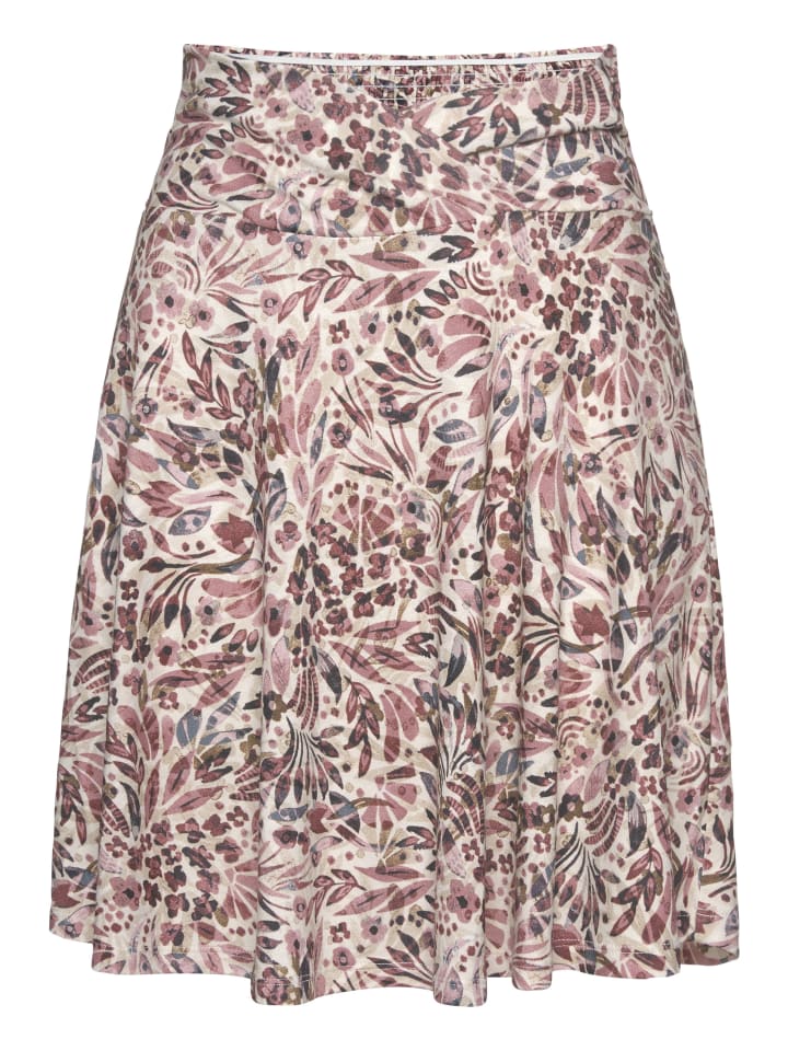 Vivance Jerseyrock in creme-mauve bedruckt günstig kaufen