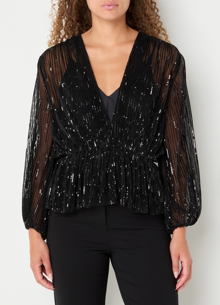 Maje Semi-transparent tunic with sequins