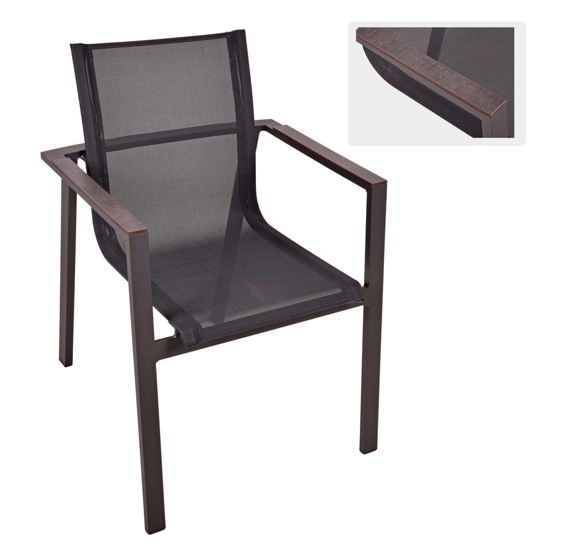 Garden Pleasure Stapelstuhl, 2x Stapelstuhl SOPHIA Garten Stuhl Stühle Stapelstuhl Aluminium