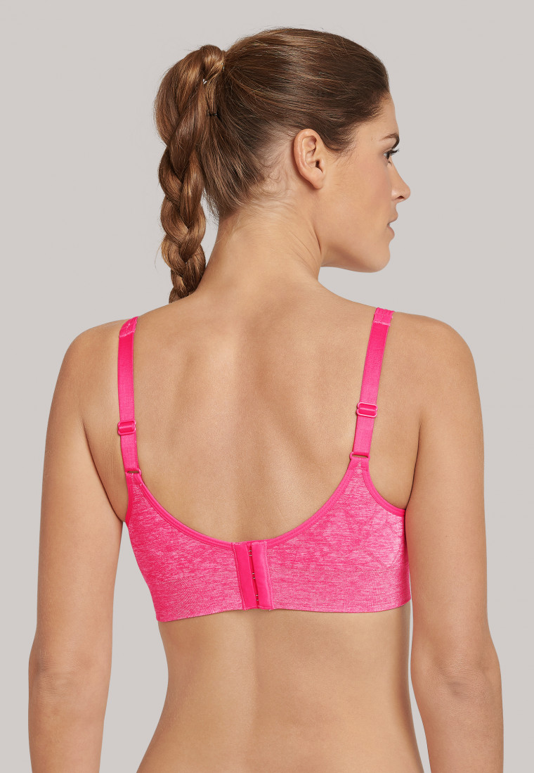Bustier Seamless herausnehmbare Pads pink meliert - Active Mesh Light
