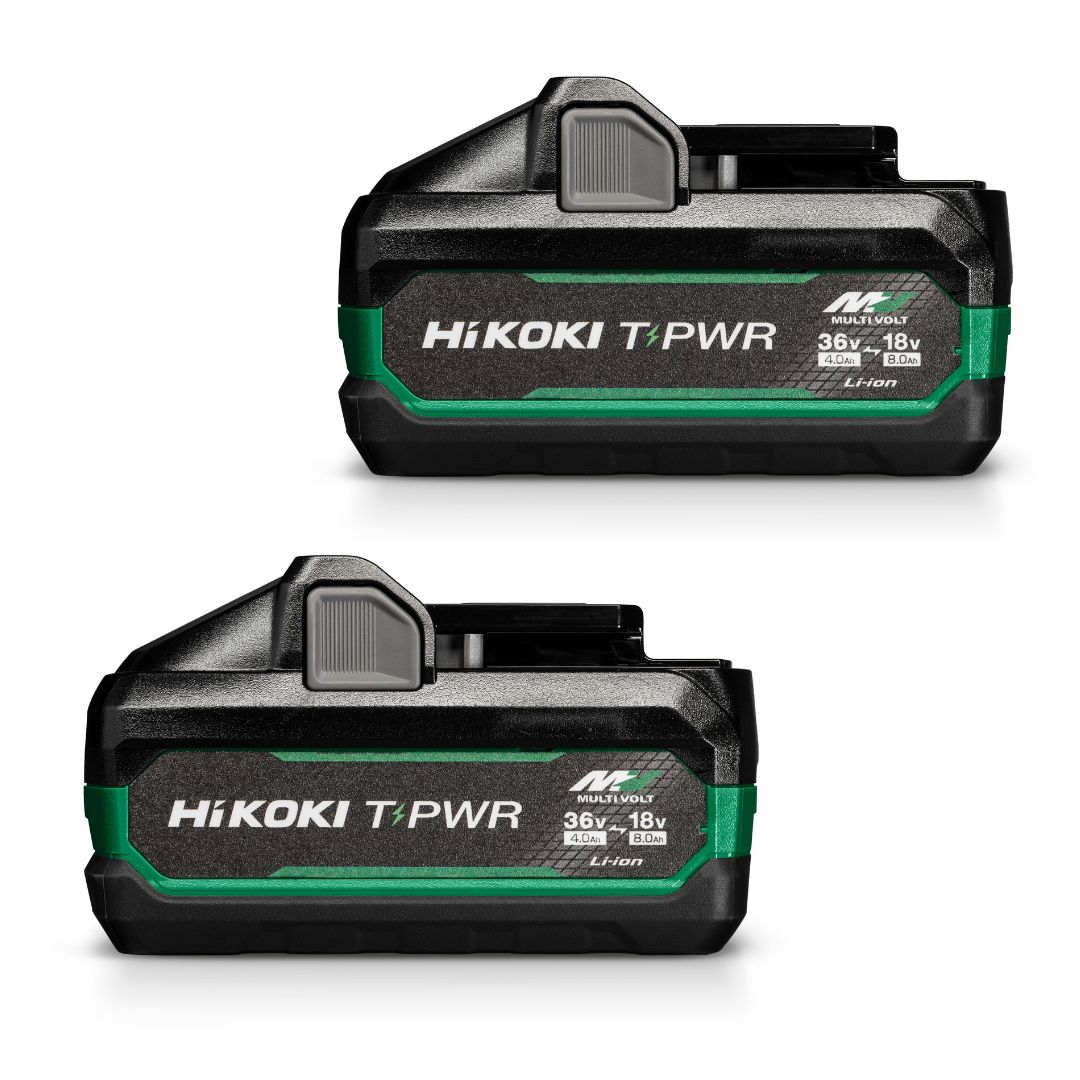 HiKOKI Tilbehør 381993 Twinpack 2 x BSL3640MVT Acco Multivolt 36V 4.0Ah/18V 8.0Ah Li-Ion
