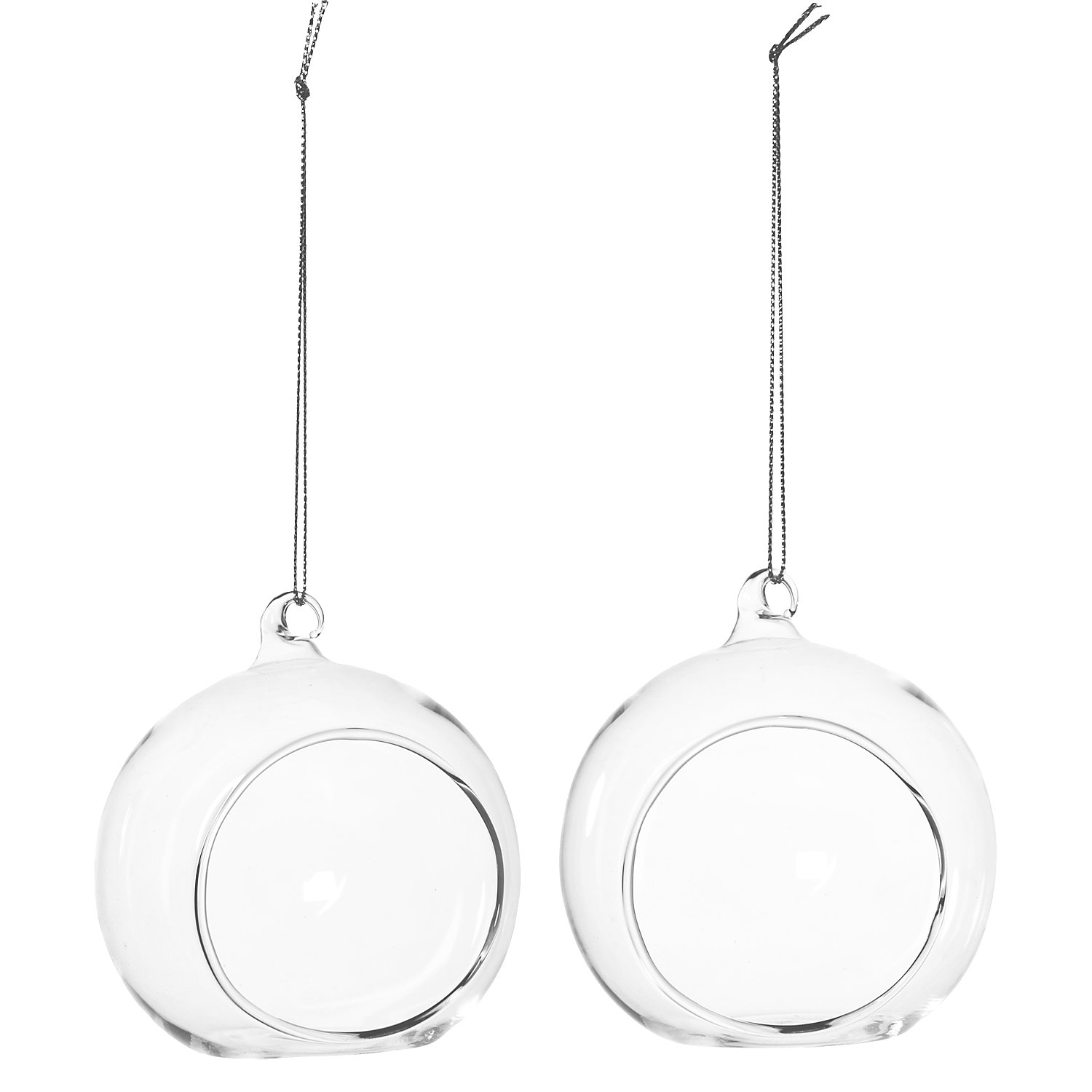 Kugeln aus Glas, 8 cm Ø, 2 Stück