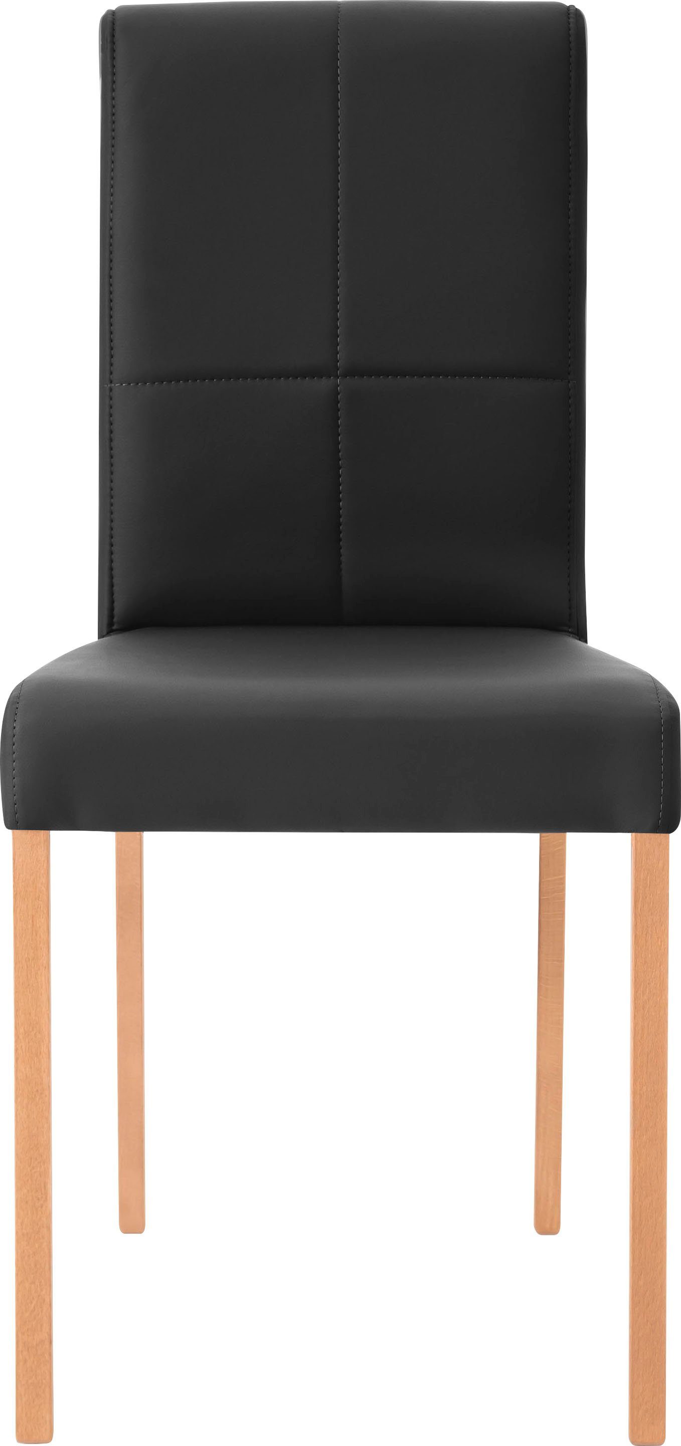 Home affaire 4-Fußstuhl Sofi (Set, 2 St), Gestell Buche Massivholz lackiert