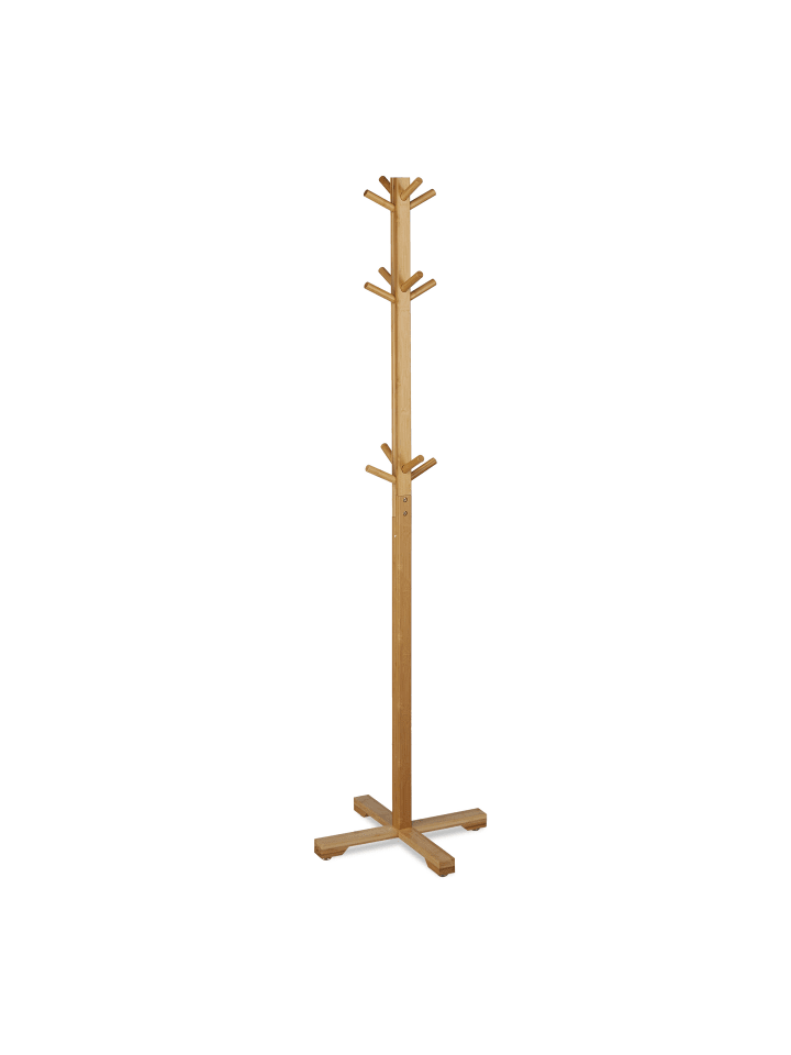 relaxdays Garderobenständer in Natur - (B)50 x (H)179,5 x (T)50 cm günstig kaufen onesize