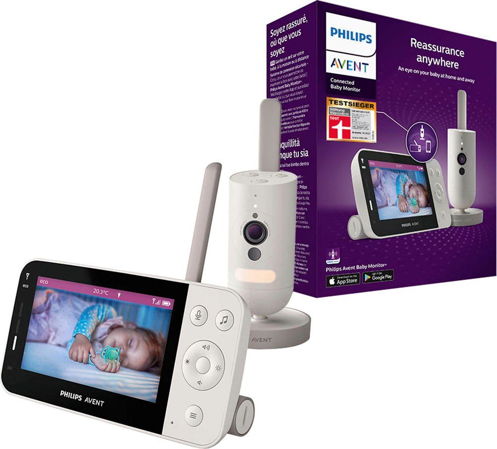 Philips AVENT Babyphone Connected SCD923/26 Video, mit Full-HD-Kamera, Reichweite von 400 Metern und Gegensprechfunktion
