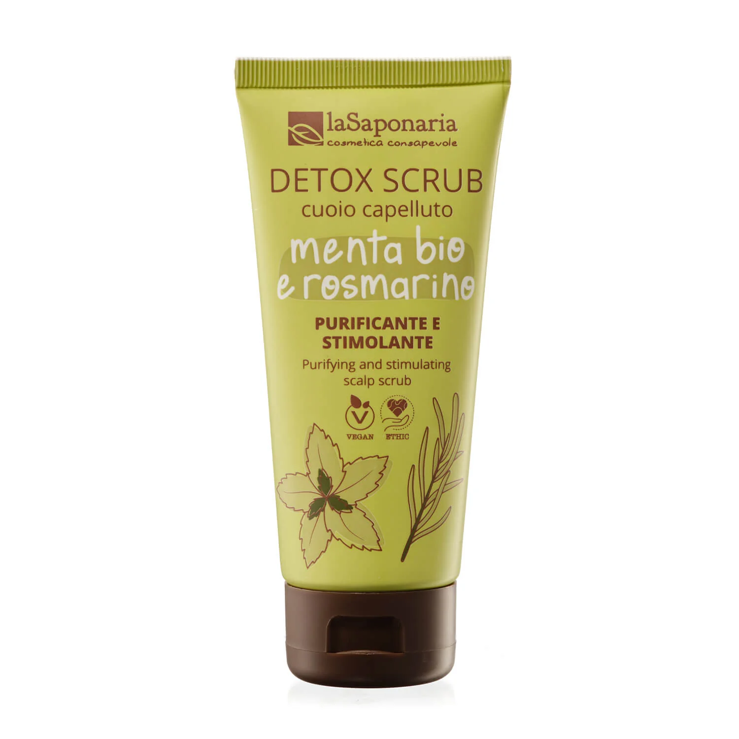 Exfoliant Detoxifiant pentru Scalp - Mentă și Rozmarin Organic - Exfoliant pentru Păr, Tratament pentru Scalp