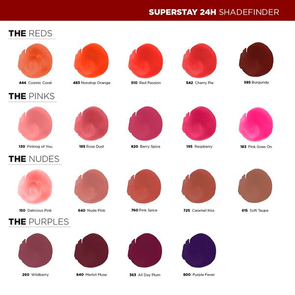 Maybelline New York SuperStay 24H rúzs 510 Vörös Szenvedély