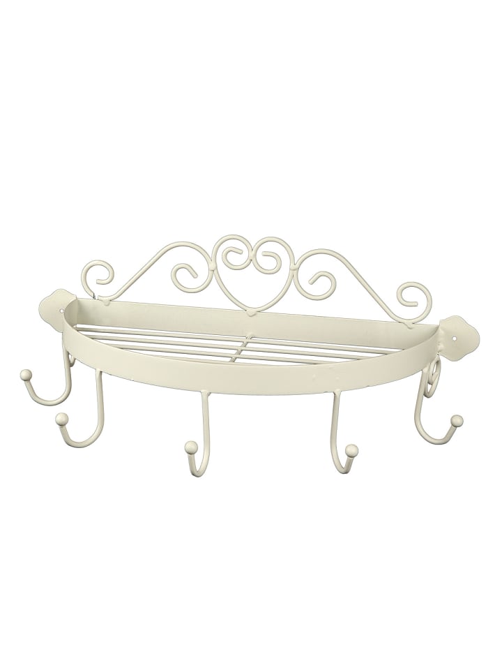 Ambiente Haus Regal halbrund mit Haken - Weiss in antikweiss günstig kaufen onesize