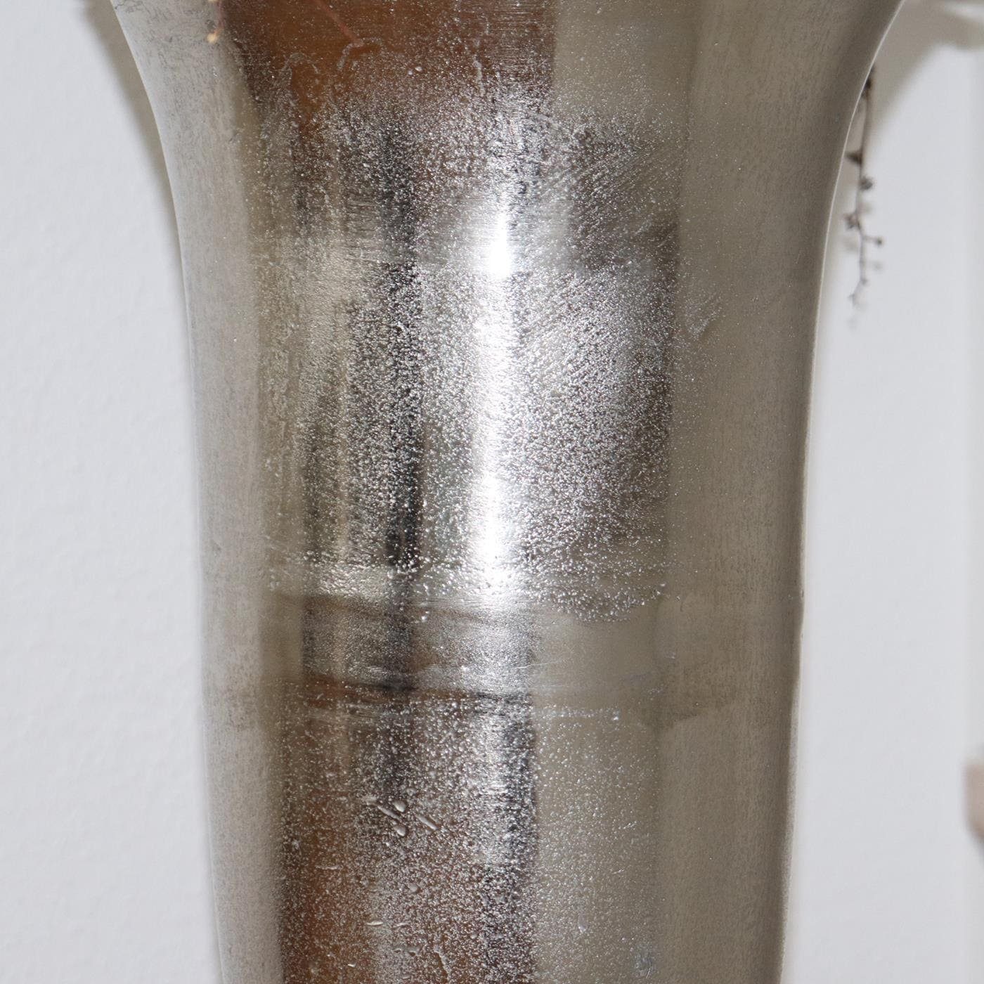 baario Bodenvase Bodenvase BALMA silber XXL, Bodenvase 85cm groß Aluminium Deko Antik Design