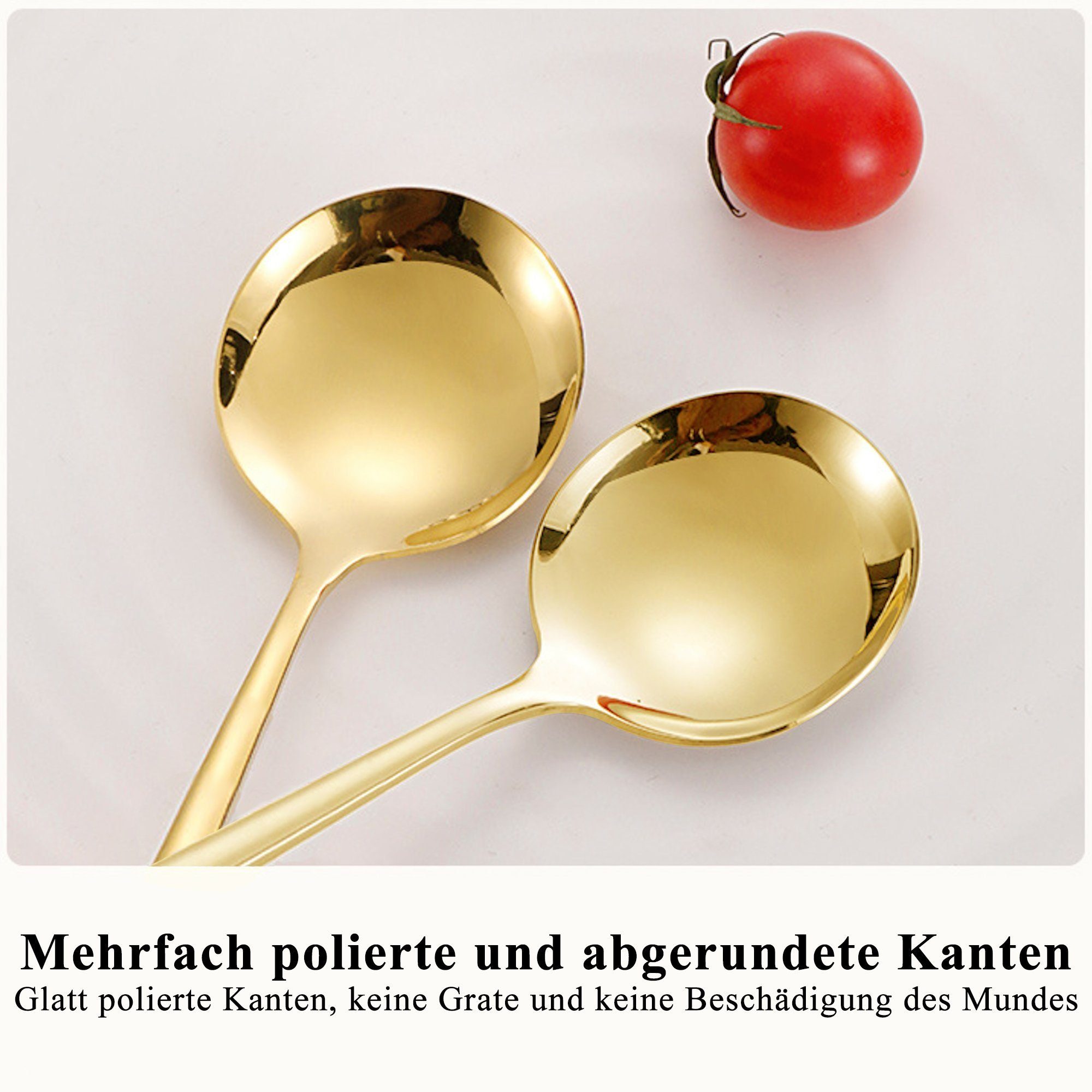 Vbrisi Besteck-Set Besteckset,30 Stück Edelstahl Besteck Set 6 Personen,Spiegelpoliert, Geeignet für Haus Restaurants Bankette Hochzeiten, spülmaschinenfest