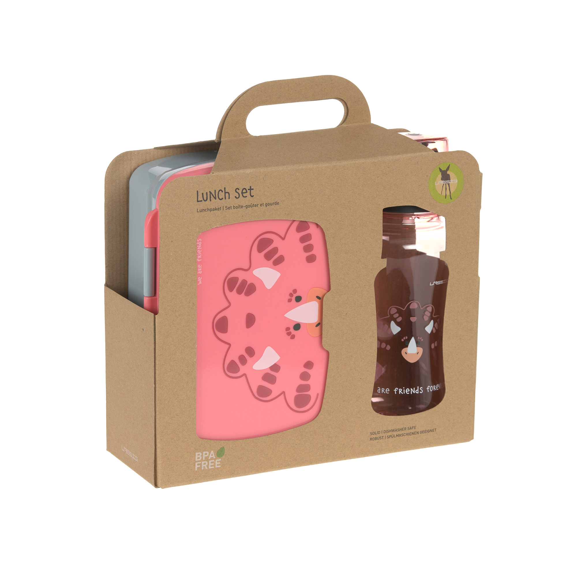 Brotdose & Trinkflasche Set - Lunch Set, About Friends Dino Rose