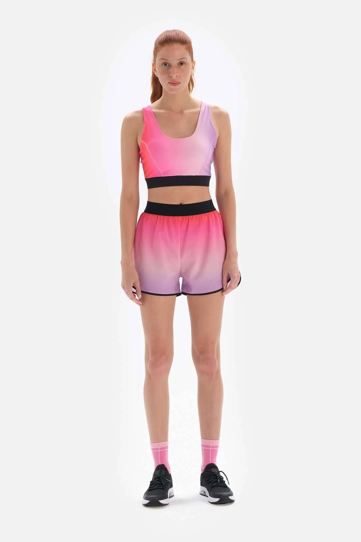 Dagi  Rosa Damen Shorts Strumpfhose Farbverlauf