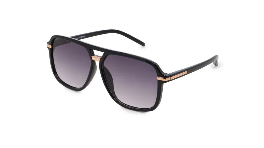 Basley Sun Sonnenbrille Kunststoff Schwarz/Gold Applikation