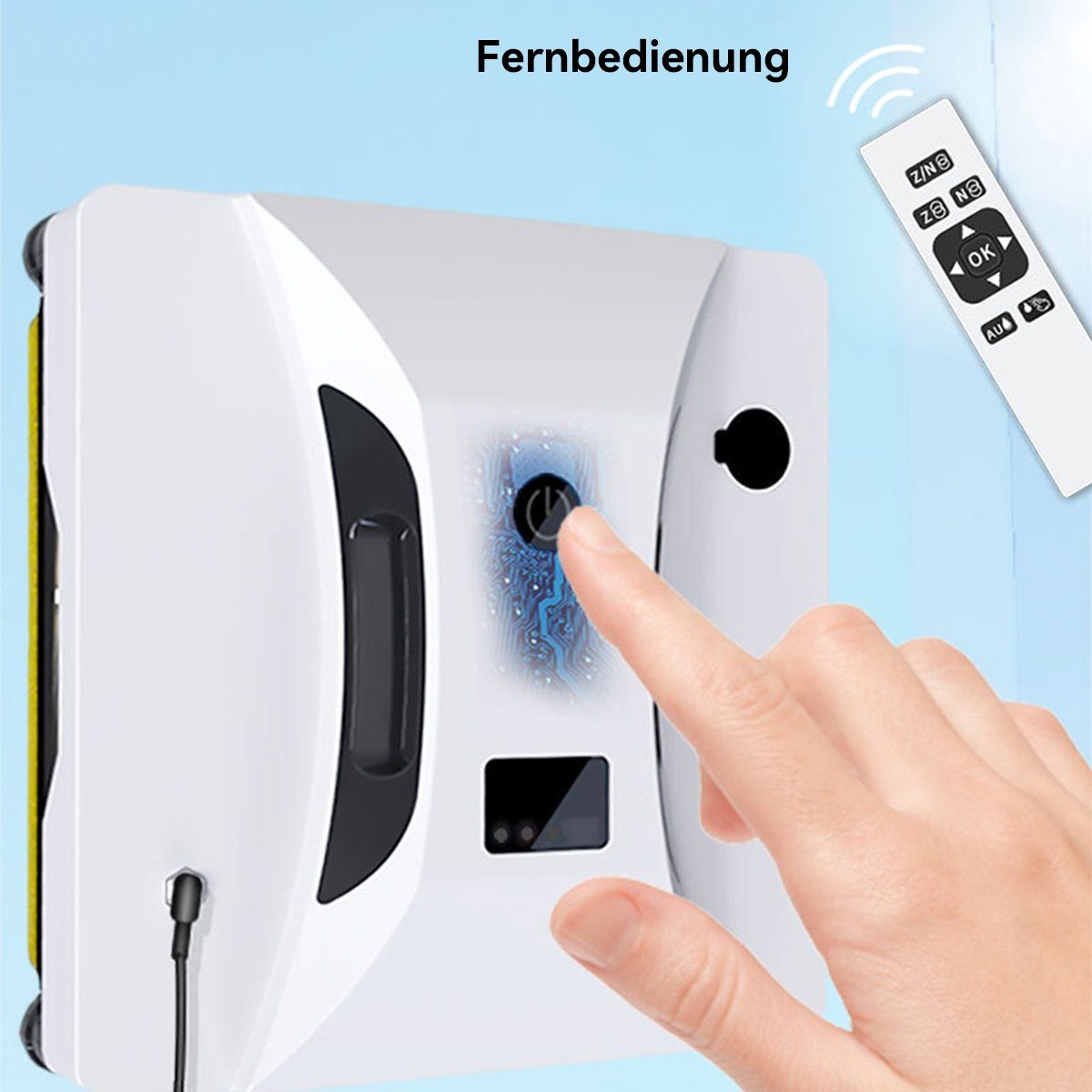 DOPWii Fensterputzroboter 80W Fenstersauger,2800Pa,Automatischer Fensterputzer,40 ml Wassertank