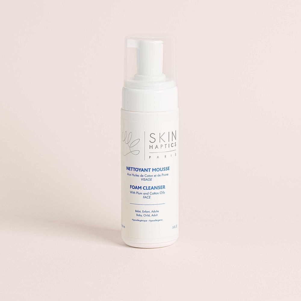 skinhaptics Nettoyant Mousse Visage, aux huiles de coton et de prune Nettoyant visage