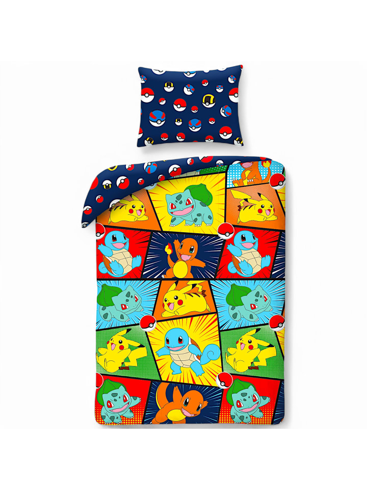 Pokémon 2-tlg.Set: Kinderbettwäsche Pokémon  in Bunt günstig kaufen 140