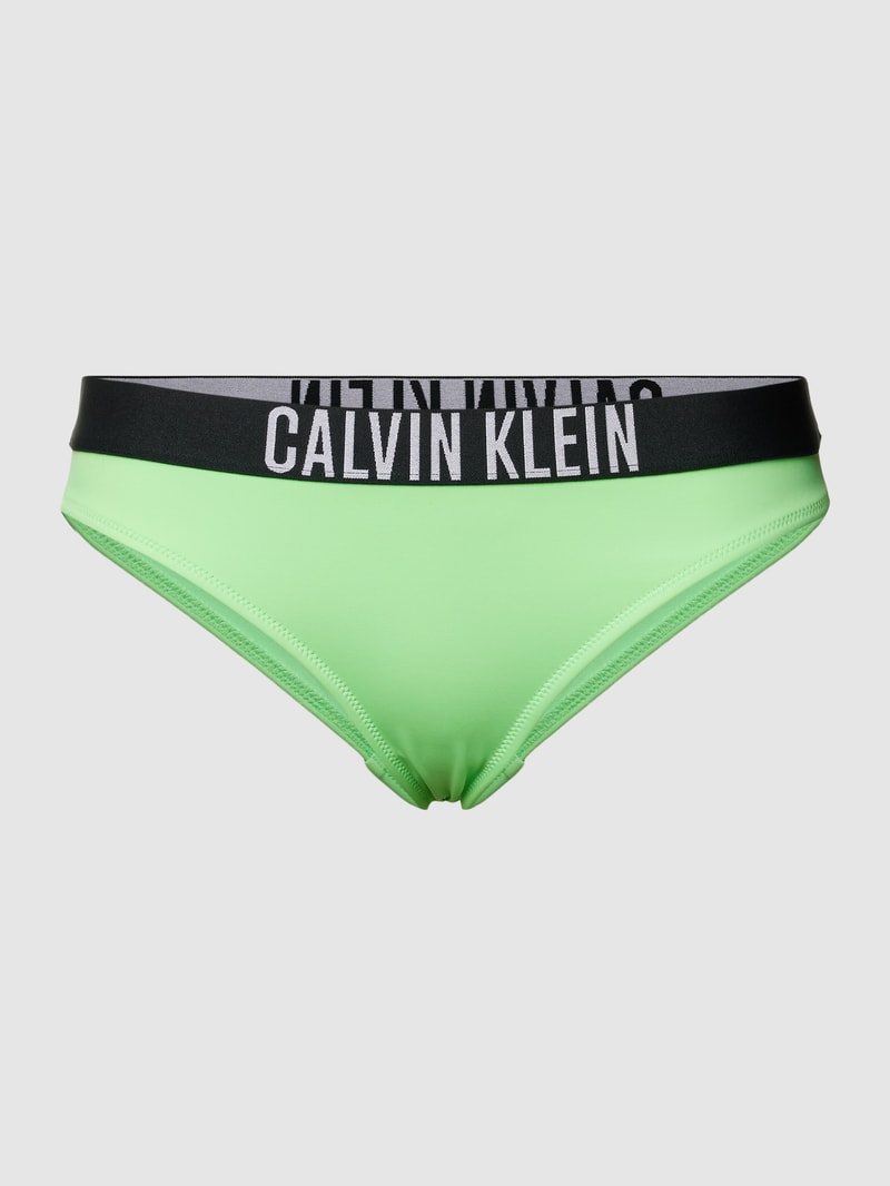 Bikini-Hose mit elastischem Logo-Bund Modell 'INTENSE POWER' in grün
