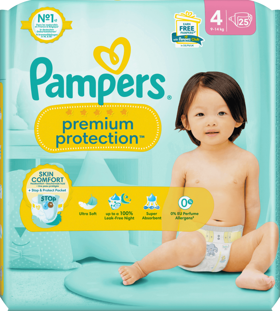 Windeln Premium Protection Gr. 4 Maxi (9-14 kg), 25 St