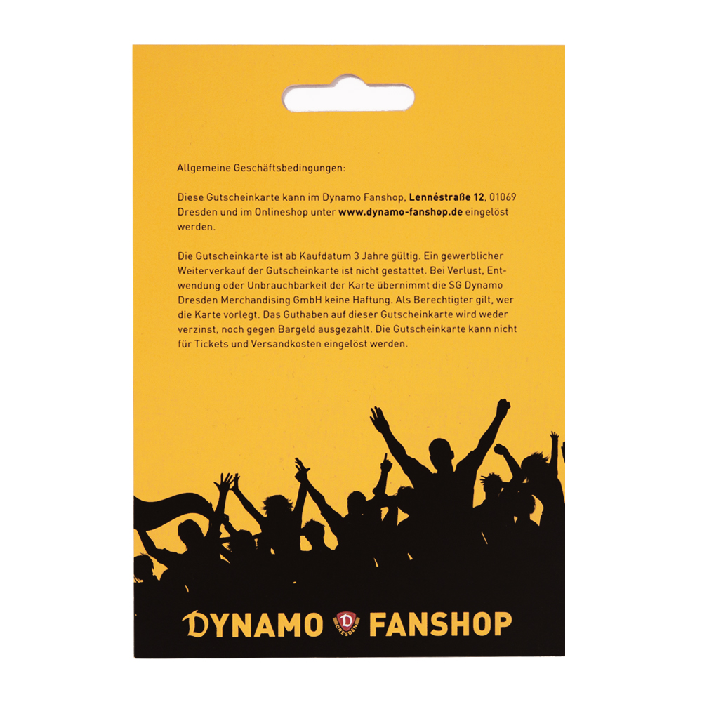 Gutscheinkarte DYNAMO