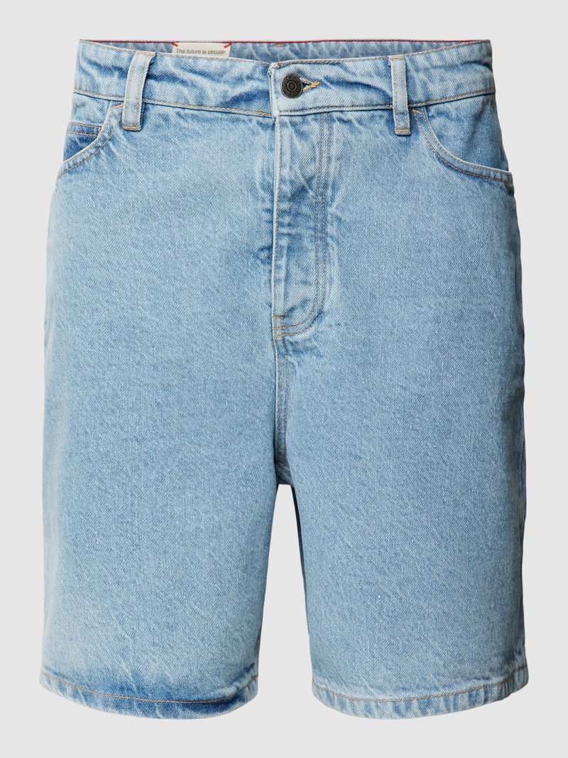 Bermudas in Denim-Optik in hellblau meliert