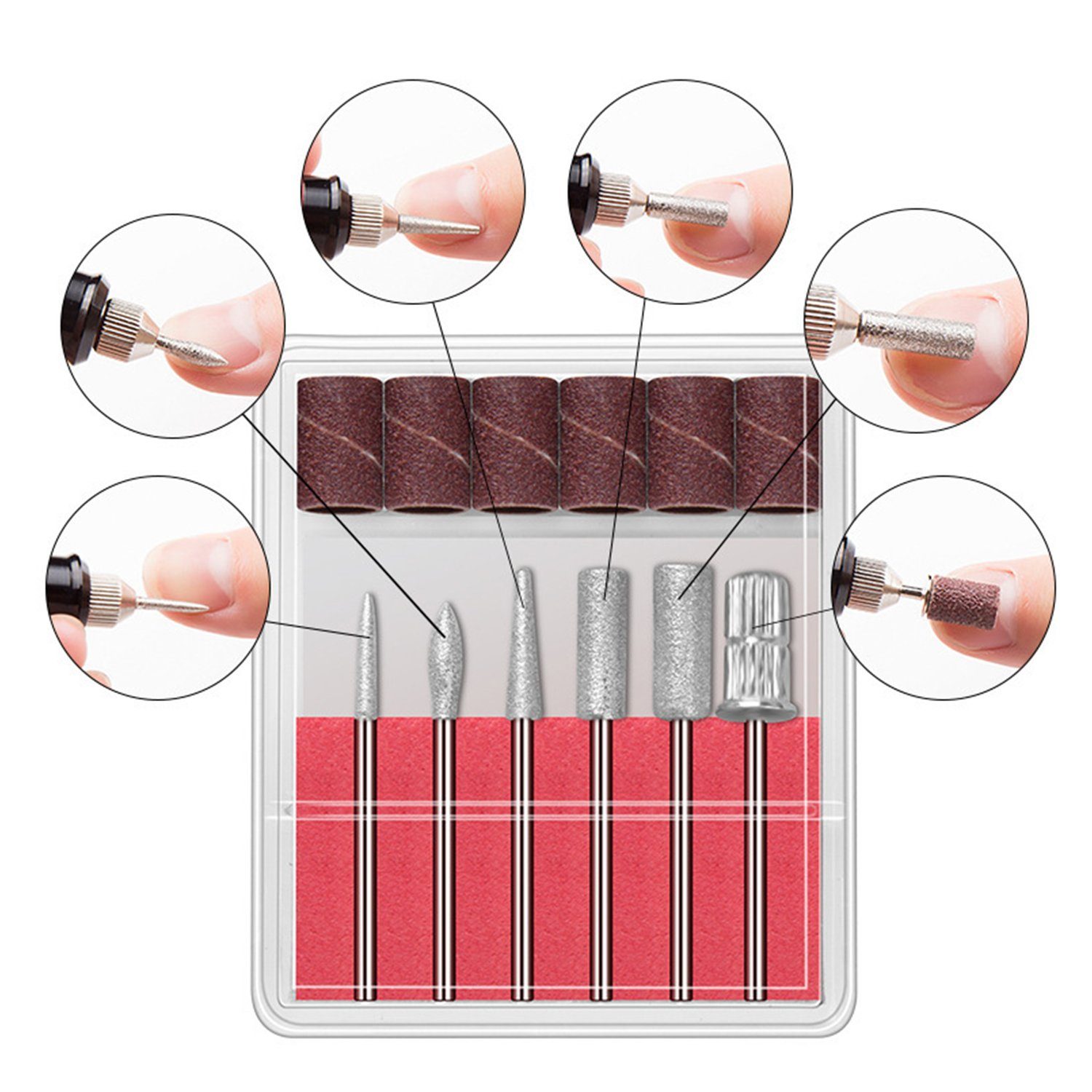 Kpaloft Maniküre-Pediküre-Set, Elektrisch 12-in-1 Nagelfräser Set tragbar USB