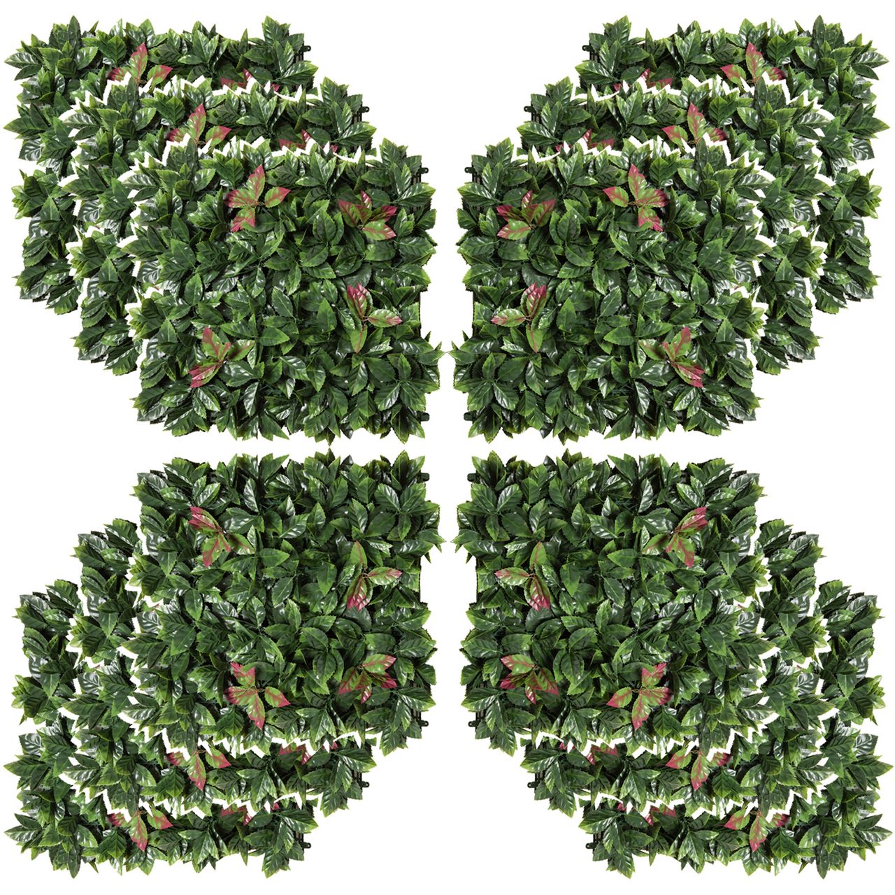 Outsunny 12 Stück künstliches Pflanzenwand Hecke 50x50