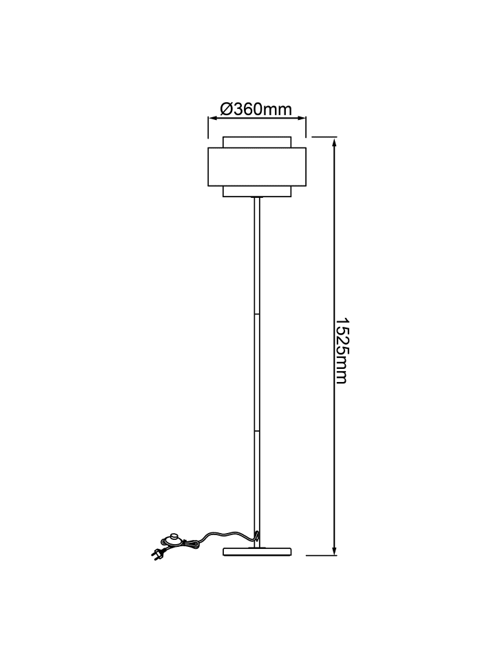 Brilliant Standleuchte, 1-flammig Odar ⌀ 36 cm in schwarz/beige günstig kaufen onesize