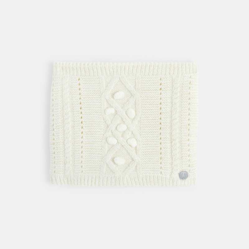 Snood torsadé fantaisie beige fille