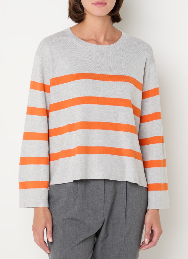 Maglione estivo a righe in maglia fine