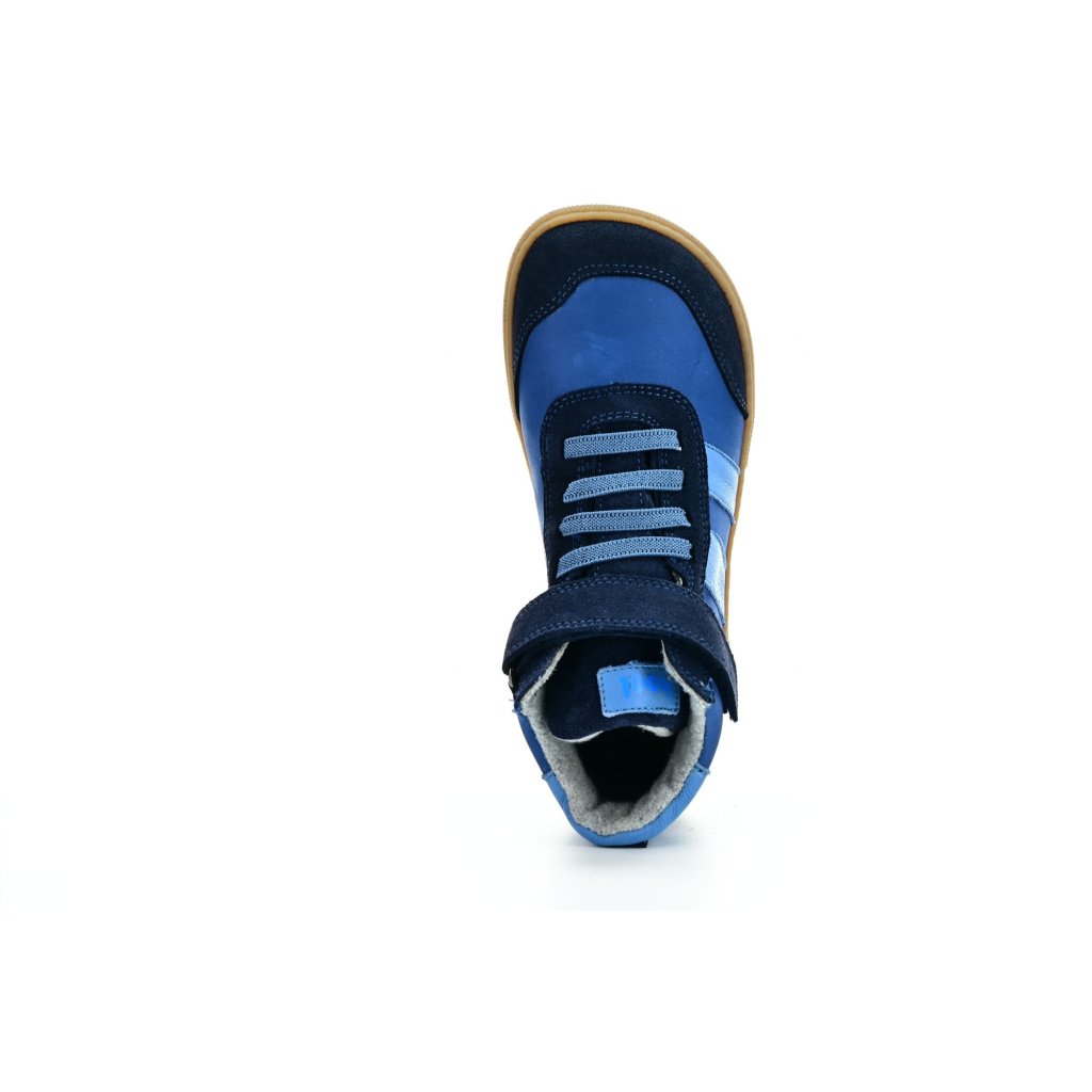 Koel4kids Devo Tex Print Merin Blue Winterbarfußschuhe