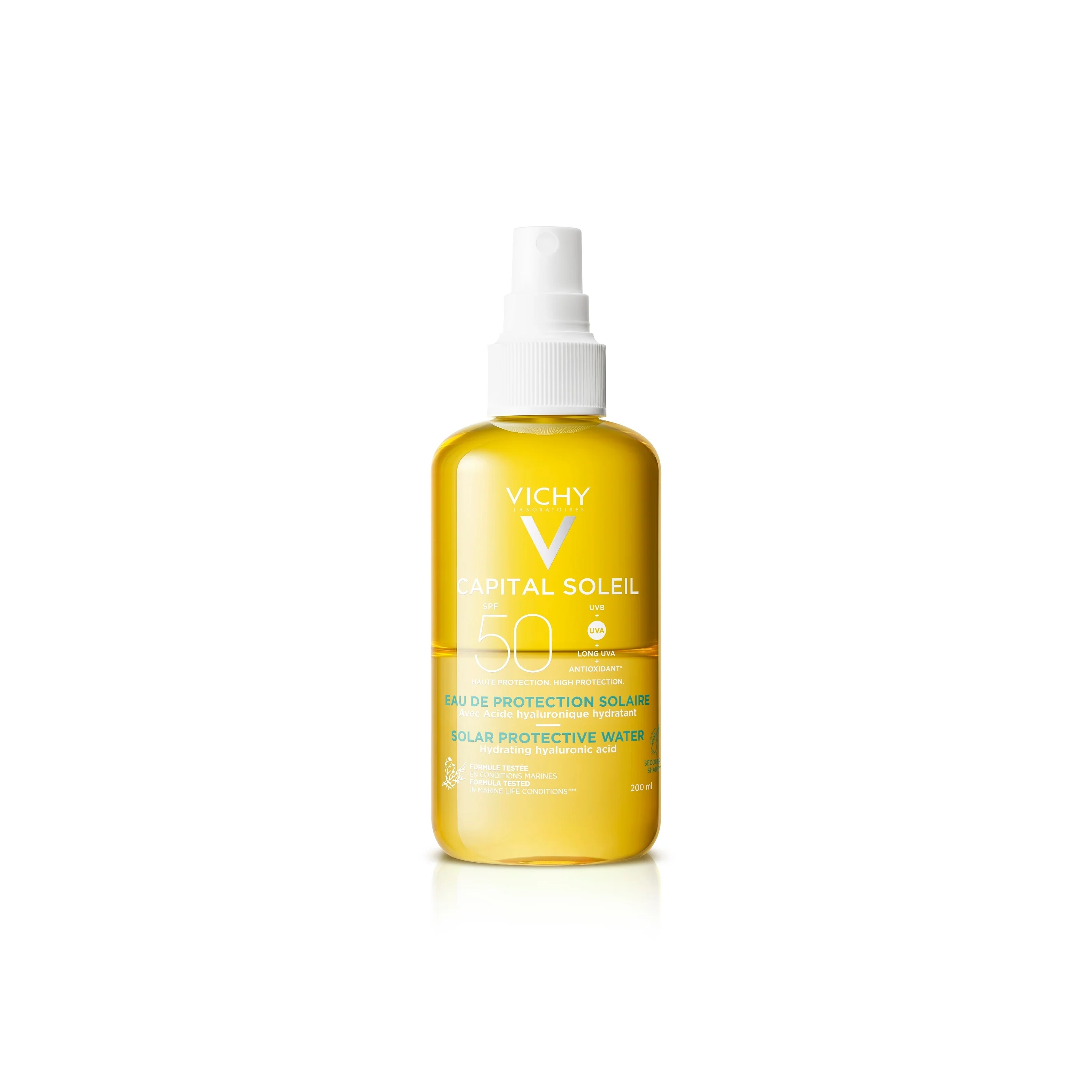 Capital Soleil Agua Solar Hidratante SPF 50 - Spray solar corporal de alta protección.