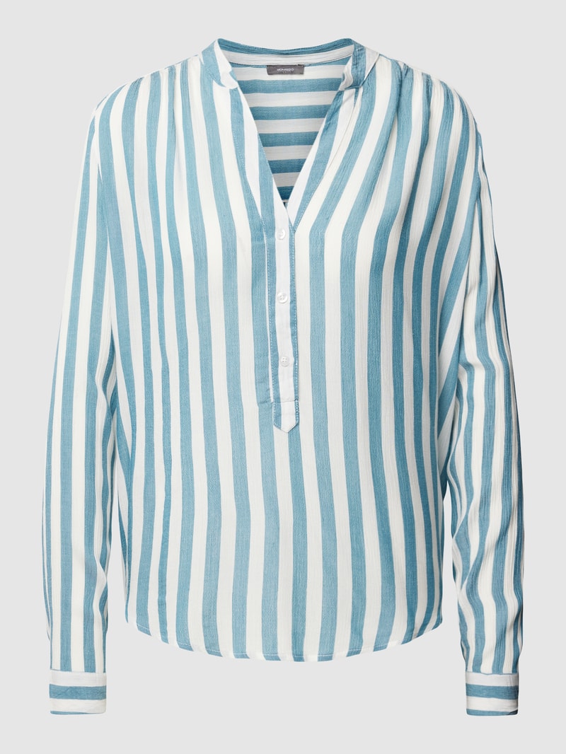 Blusenshirt mit Streifenmuster in rauchblau
