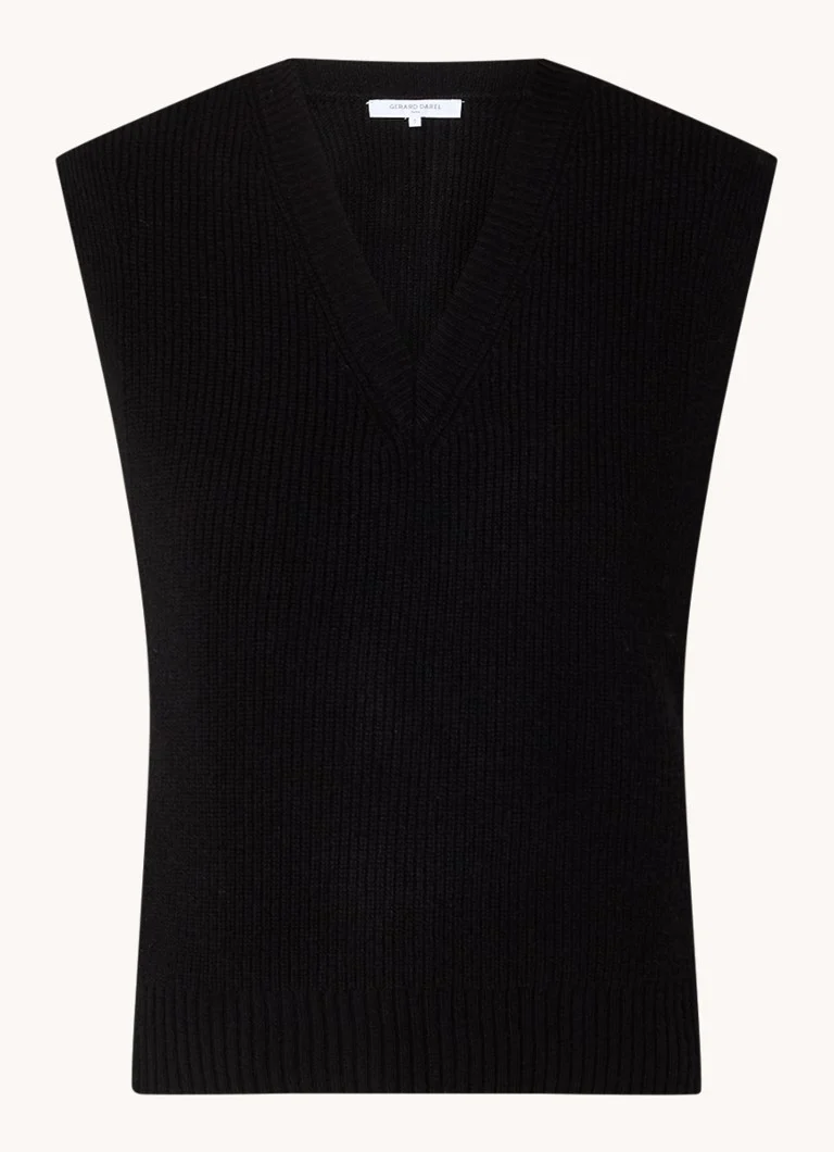 Gerard Darel Julietta chunky knit wool sleeveless sweater with button detail