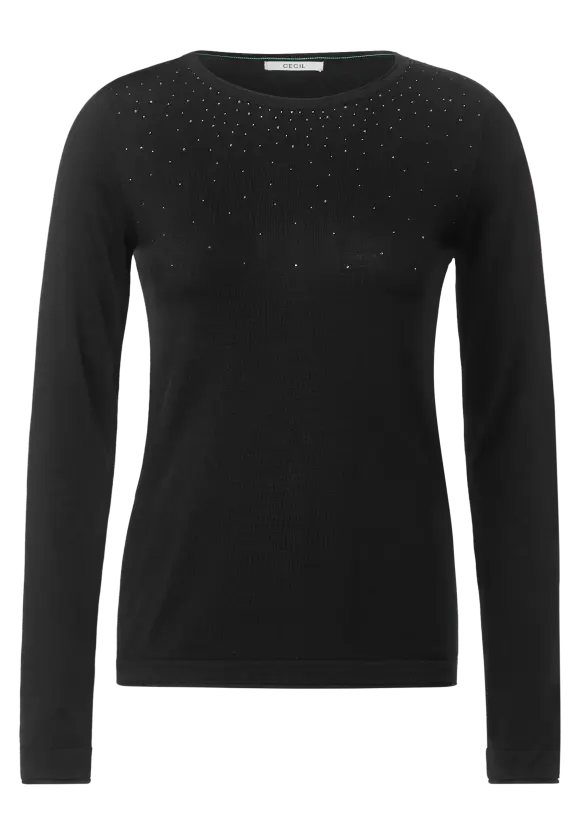 CECIL Pullover mit Steinchendeko
