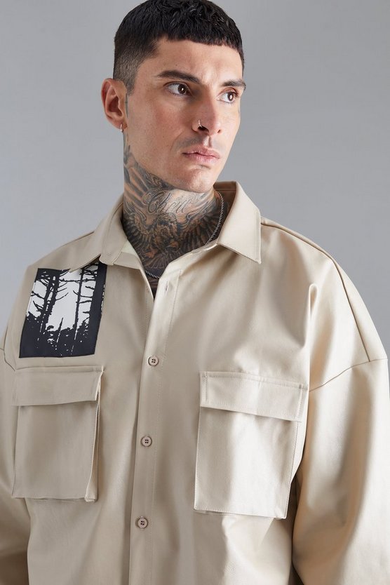 Overshirt mit Photo-Aufnäher