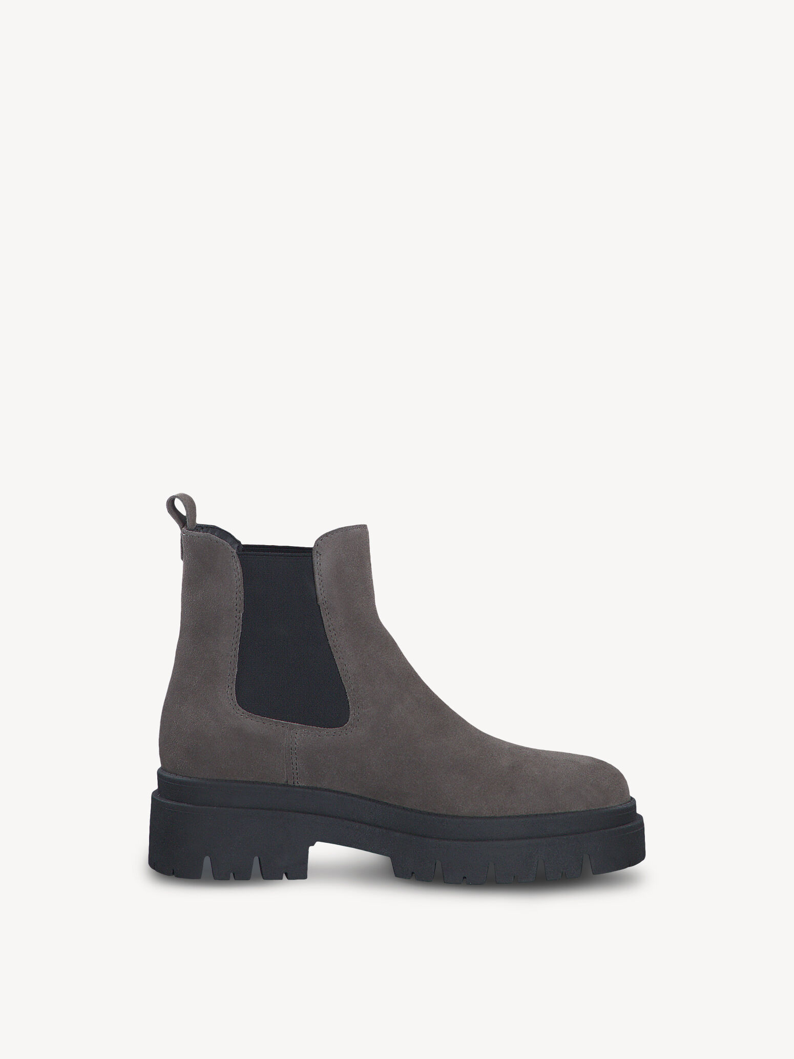 Bottine Chelsea en cuir - gris