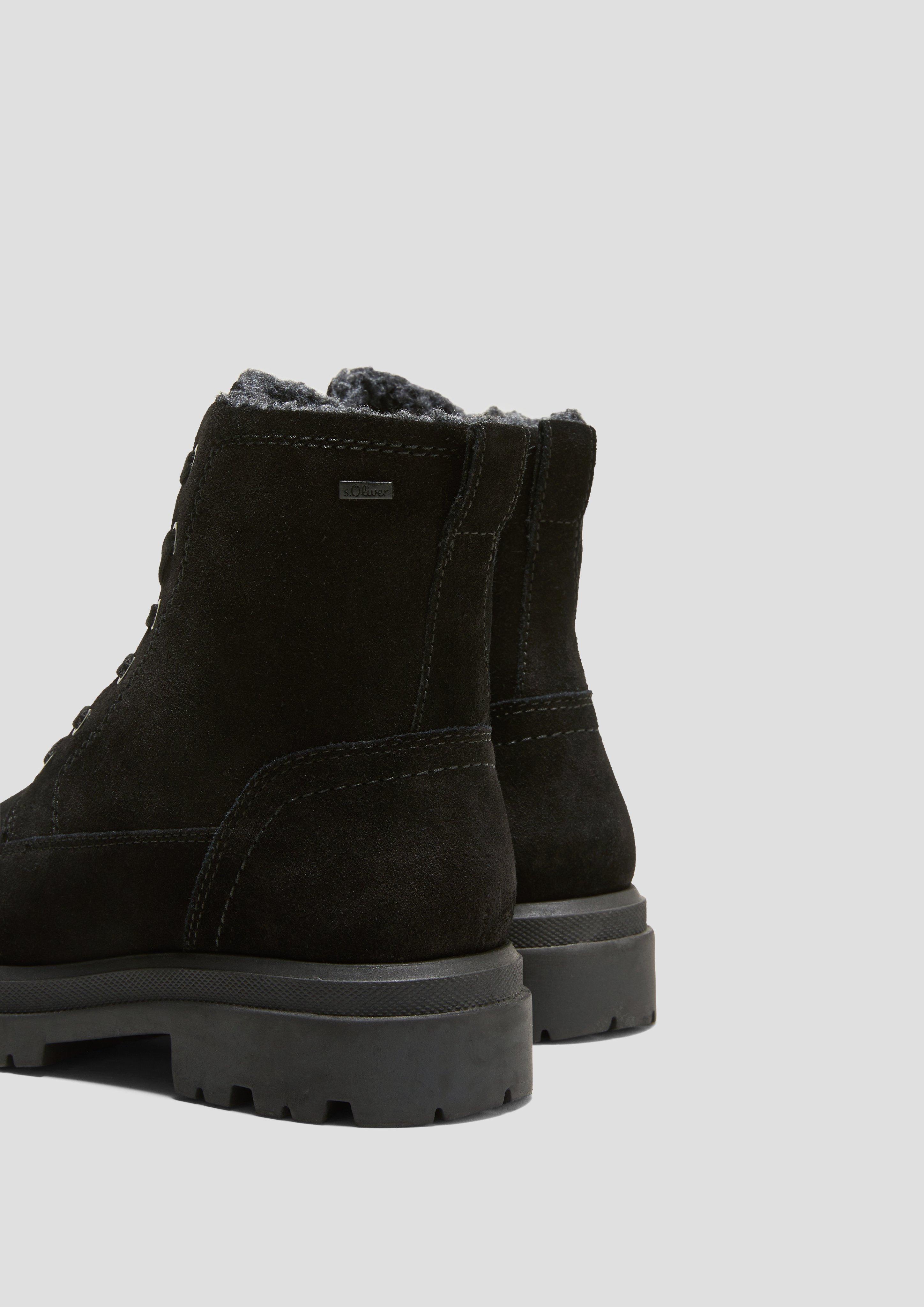 Gefütterte Stiefel aus Veloursleder  6008572-001