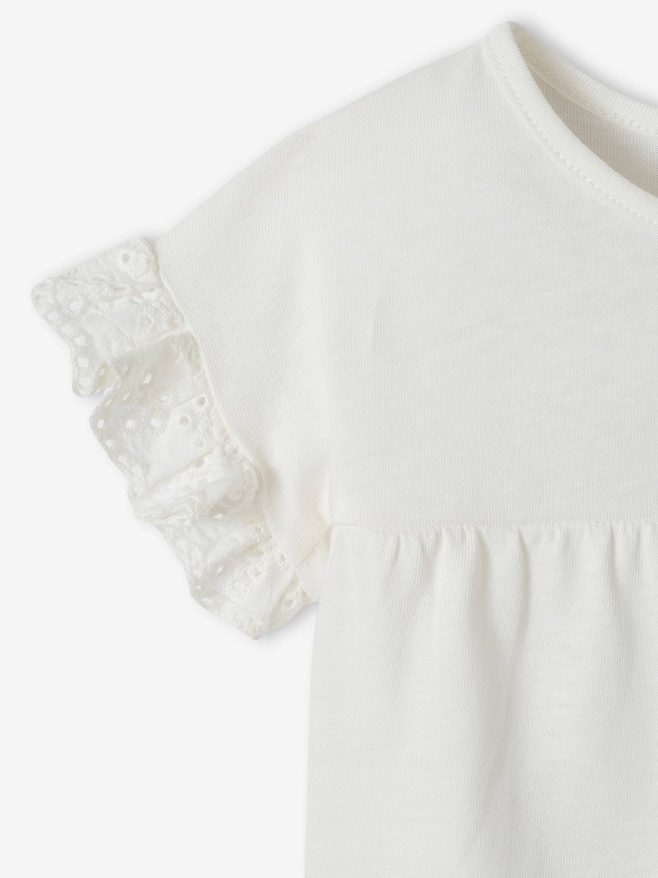 Vertbaudet Baby T-Shirt aus Bio-Baumwolle, personalisierbar - wollweiß